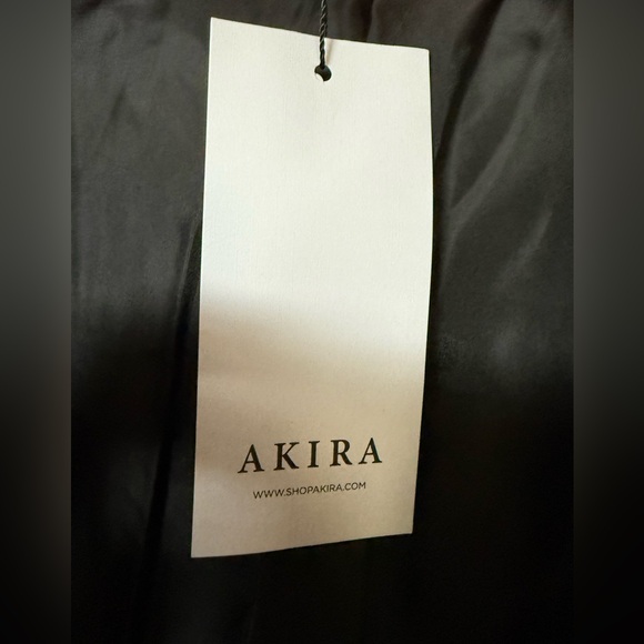 AKIRA NWT Sz L Striking Bronze Metallic Puffer Jacket & Faux Fur Hood (0724) - Picture 15 of 15